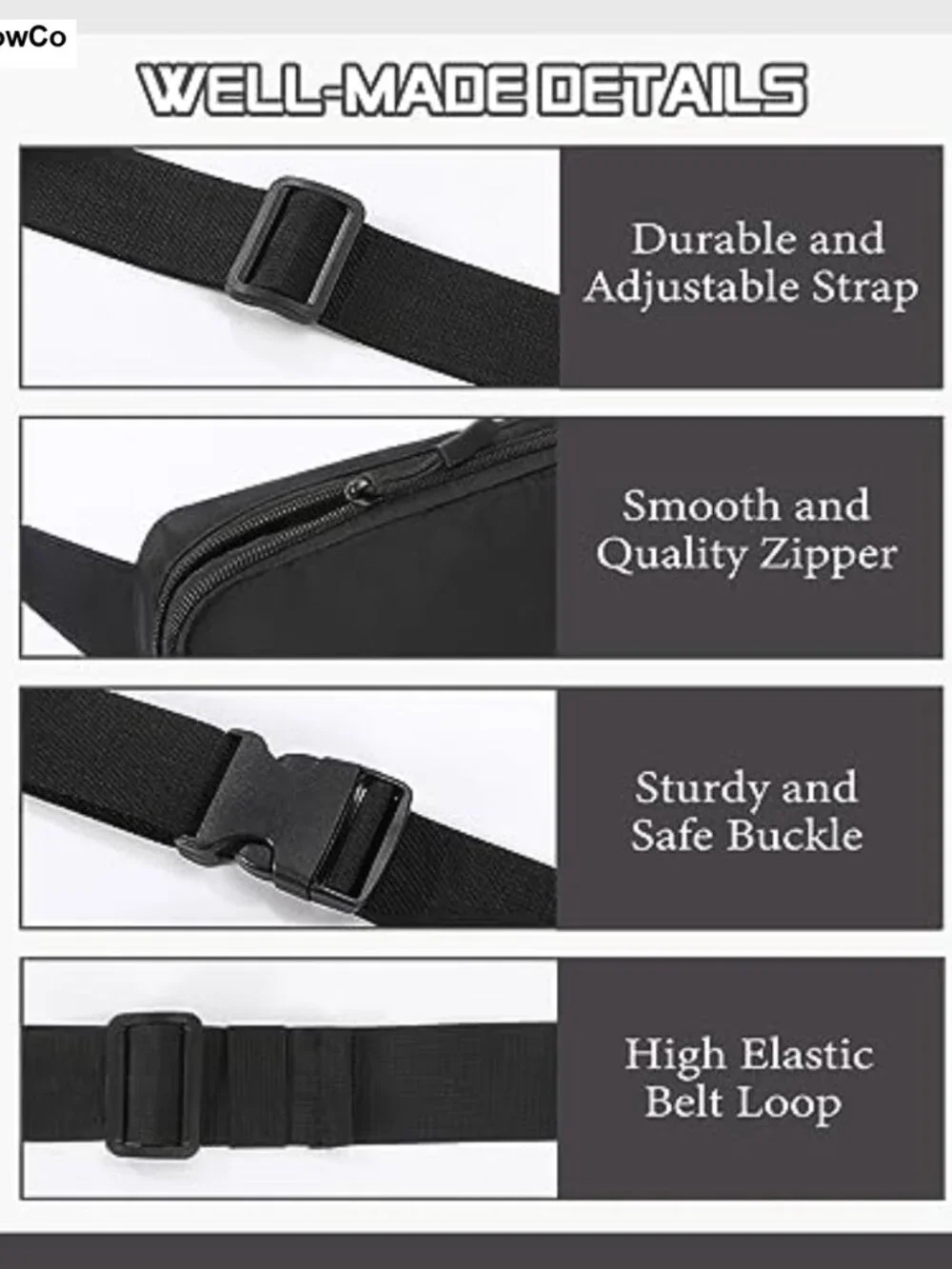 Fanny Pack Crossbody Belt Bag Running Waist Pack Nylon Mini Pouch